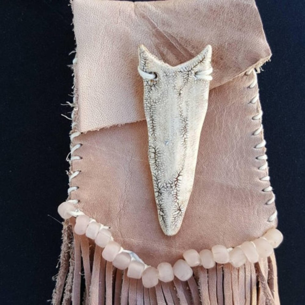 Festival Pouch, Hand Stitched Soft Leather Bag - Picture 4 of 6